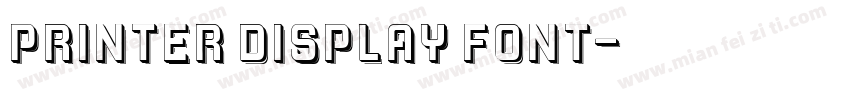 Printer Display Font字体转换